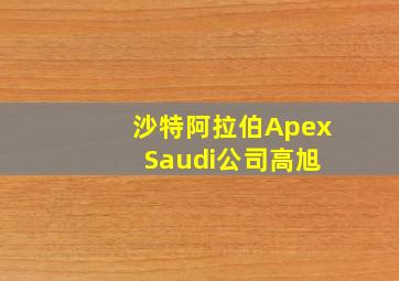 沙特阿拉伯Apex Saudi公司高旭